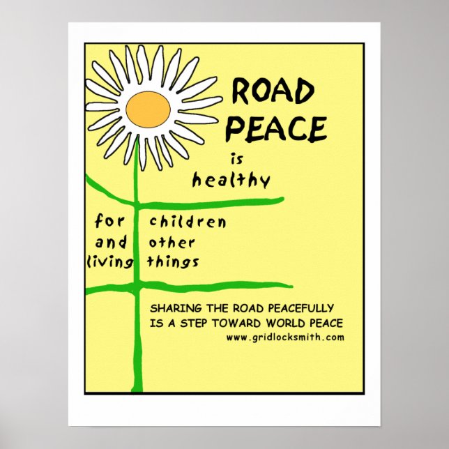 Póster RoadPeace-saludable (Frente)