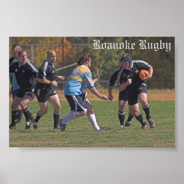 Póster Roanoke Rugby - Ben Call (Frente)