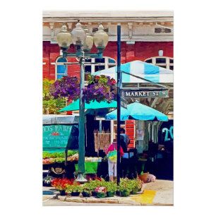 Póster Roanoke Va - Calle de mercado