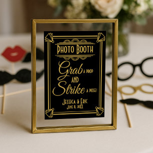 Póster Roaring 20's Art deco Photo Booth print