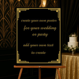 Póster Roaring 20's Cree su propio signo poster