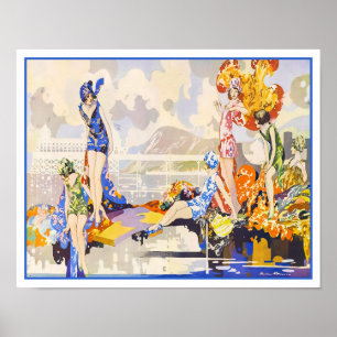 Póster Roaring Twenties Beach Fashion