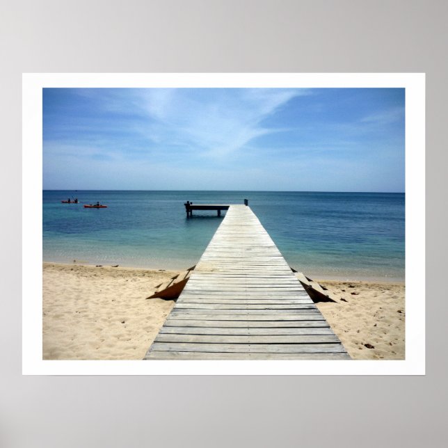 Póster roatán pier (Frente)