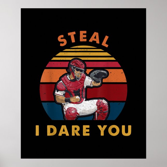 Póster Roba me atrevo a divertidísimo jugador de béisbol (Frente)