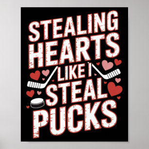 Póster Robando Corazones Como Robo Discos Hockey Valentin