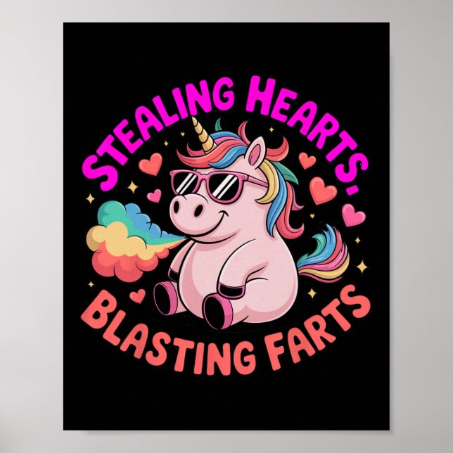 Póster Robando Corazones Explosión de Pedos Unicornio de  (Frente)