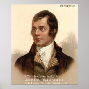 Póster Robert Burns Famous Cita