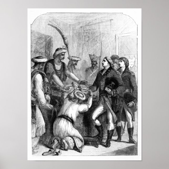 Póster Robert Clive recibiendo el 'Diwani' de Bengala (Frente)