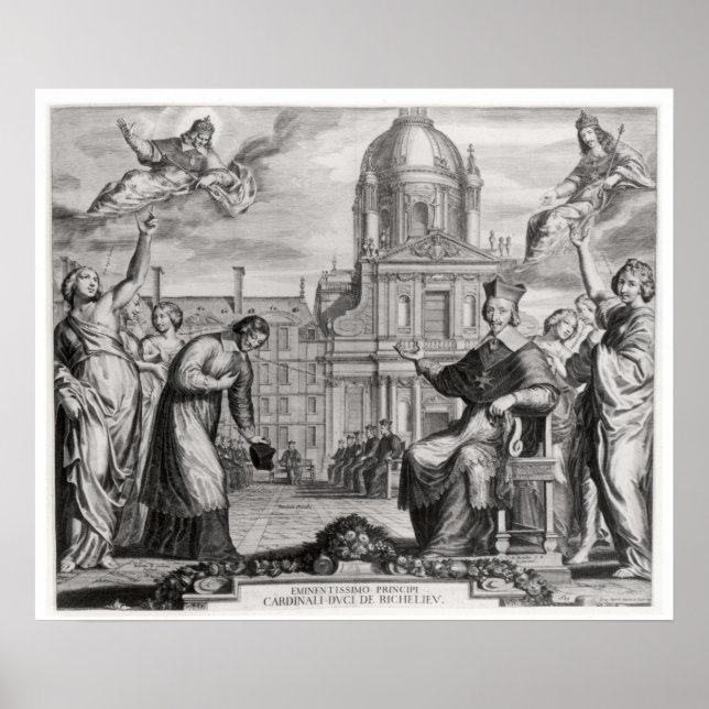 Póster Robert de Sorbon y el cardenal Richelieu (Frente)