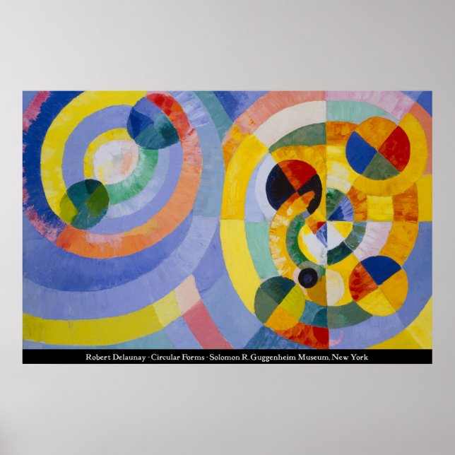 Póster Robert Delaunay - Formas circulares (Frente)