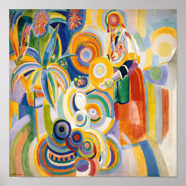 Póster Robert Delaunay - Mujer Portuguesa (Frente)