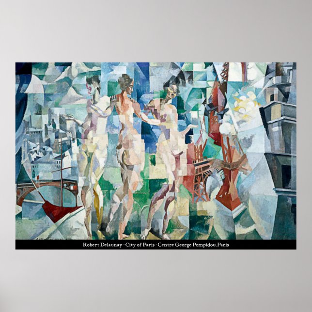 Póster Robert Delaunay - Poster de la ciudad de París (Frente)
