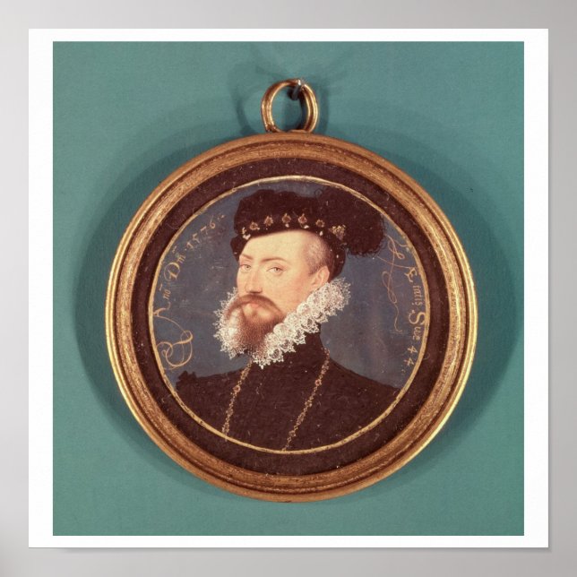 Póster Robert Dudley, Conde de Leicester (c.1532-88) 1576 (Frente)