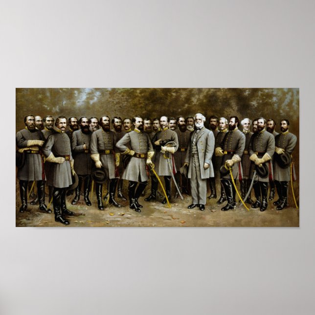 Póster Robert E. Lee y sus generales confederados (Frente)