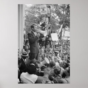 Póster Robert F. Kennedy en el discurso de la concentraci