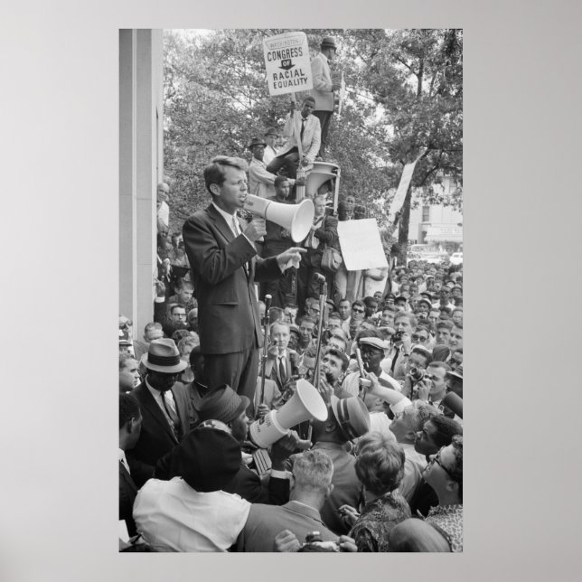 Póster Robert F. Kennedy en el discurso de la concentraci (Frente)