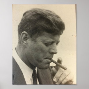 Póster Robert F Kennedy Young Smoking
