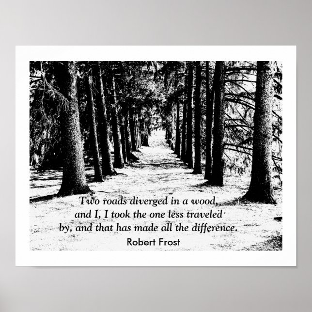 Póster Robert Frost - Imprimir presupuesto (Frente)