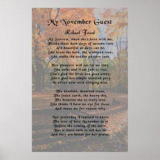 Póster Robert Frost, mi invitado de noviembre