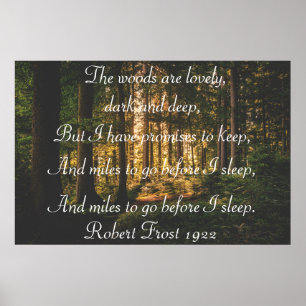 Póster Robert Frost Poem