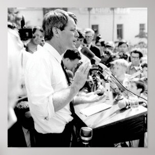 Póster Robert Kennedy Hablando Con Una Multitud