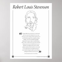 Robert Louis Stevenson Poster de Citas Escritas