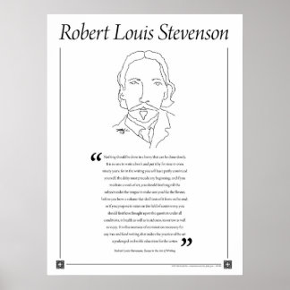Póster Robert Louis Stevenson Poster de Citas Escritas