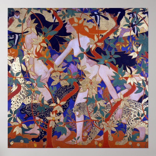 Póster Robert quema La caza Diana y sus ninfas (Frente)