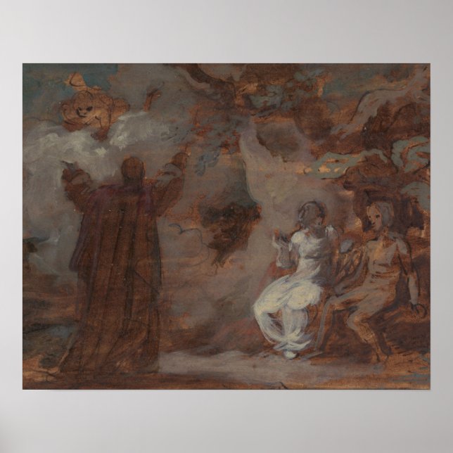 Póster Robert Smirke - Prospero Conjurando una Masque (Frente)