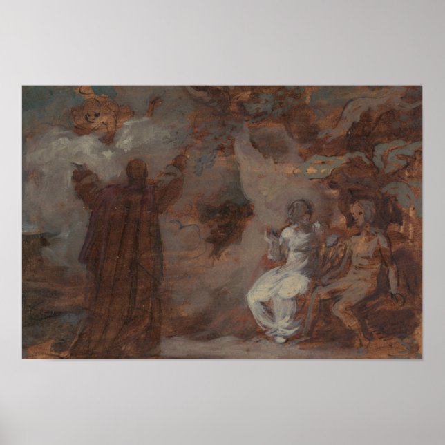 Póster Robert Smirke - Prospero Conjurando una Masque (Frente)
