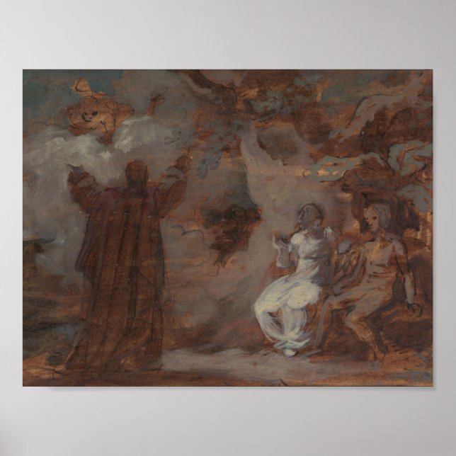 Póster Robert Smirke - Prospero Conjurando una Masque (Frente)