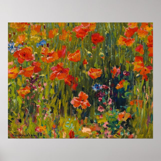 Póster Robert Vonnoh Poppies (Frente)