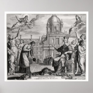 Póster Roberto de Sorbon y Cardenal Richelieu