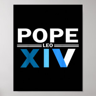 Póster Roberto Francisco Papa León Xiv Vaticano Villanova