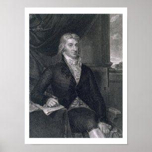 Póster Roberto R. Livingston, grabado por E. Mackenzie