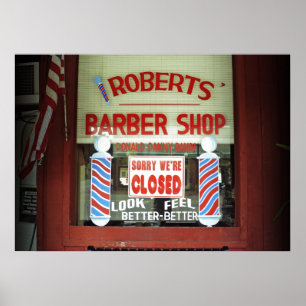 Póster Roberts Barber Shop