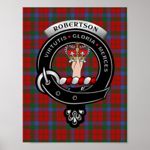 Póster Robertson Clan Badge 8.5x11 Poster