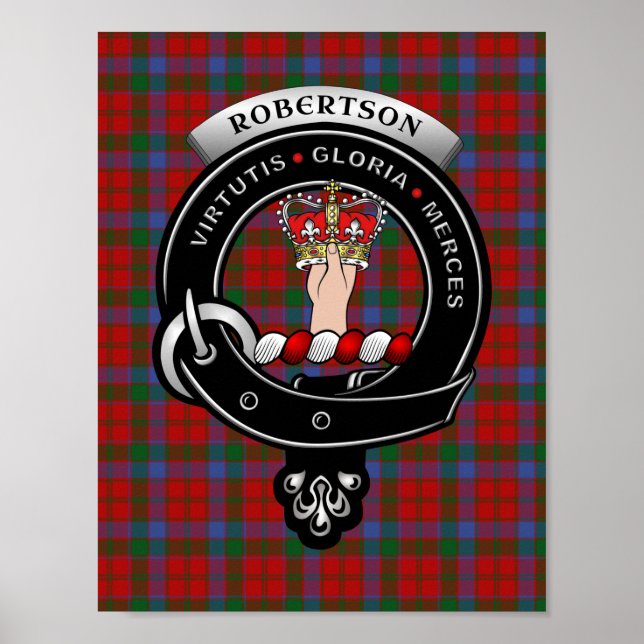 Póster Robertson Clan Badge 8.5x11 Poster (Frente)