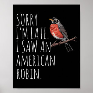 Póster Robin Bird Americana Mirando a Lover Funny Sarcast