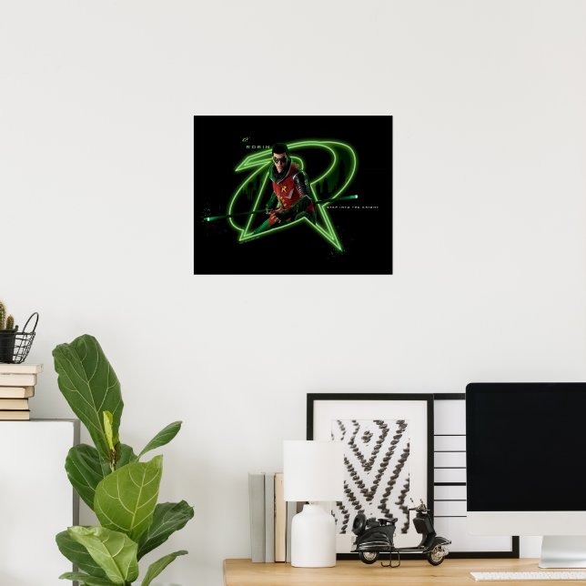 Póster Robin de Caballeros Gotham con logo (Oficina en casa)