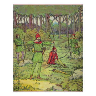 Póster Robin Hood En El Bosque