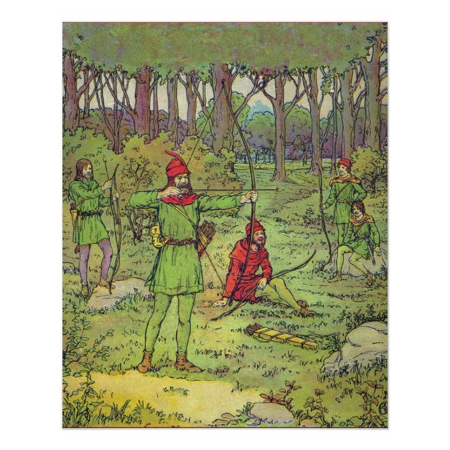 Póster Robin Hood En El Bosque (Anverso)
