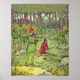 Póster Robin Hood en el bosque