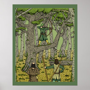 Póster Robin Hood en el bosque de Sherwood