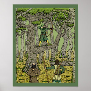 Póster Robin Hood en el bosque de Sherwood