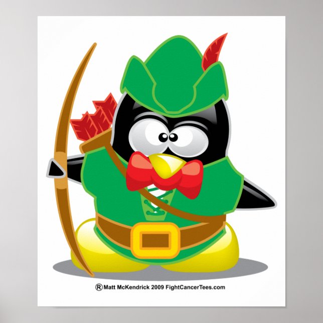Póster Robin Hood Penguin (Frente)