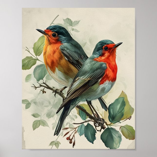 Póster Robin vintage (Frente)