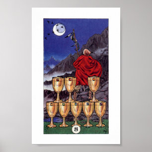 Póster Robin Wood Tarot - 8 tazas
