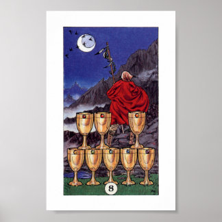 Póster Robin Wood Tarot - 8 tazas