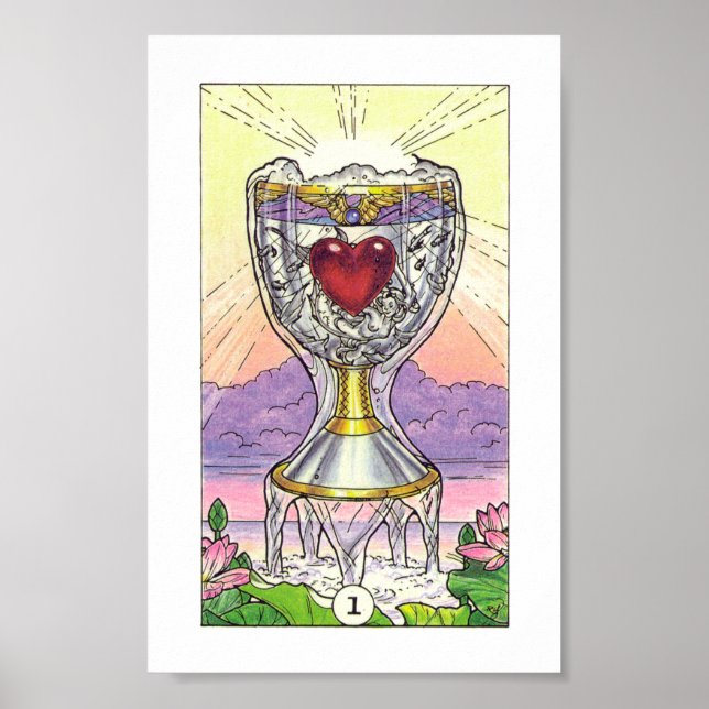 Póster Robin Wood Tarot - As de Cups (Frente)